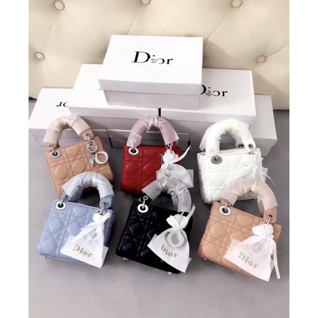 Túi Di Or Mini Size 13 Da Mờ Tag Bạc FullBox Hàng 1:1