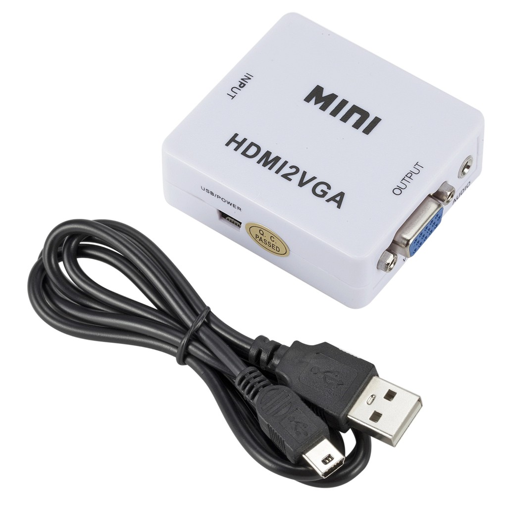 Box Mini / Cáp chuyển VGA + Audio sang HDMI có âm thanh