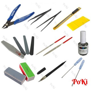 Bộ dụng cụ lắp ráp mô hình Gundam 17in1 Taiwan, đầy đủ phụ kiện lắp ráp mô hình, có keo dính ABS - POKI