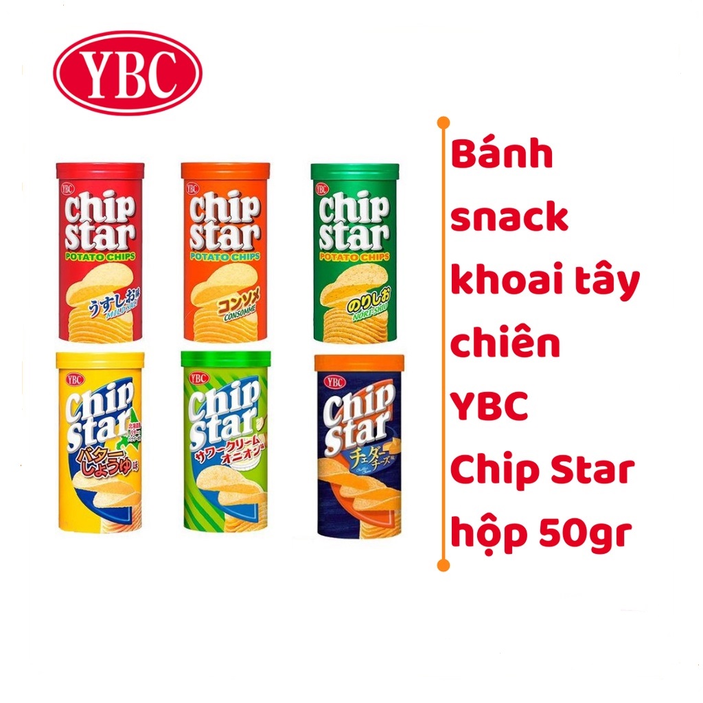 Khoai Tây Lát Giòn Tan Vàng Rụm Chip Star Đủ Vị YBC Nhật Bản Cho Bé