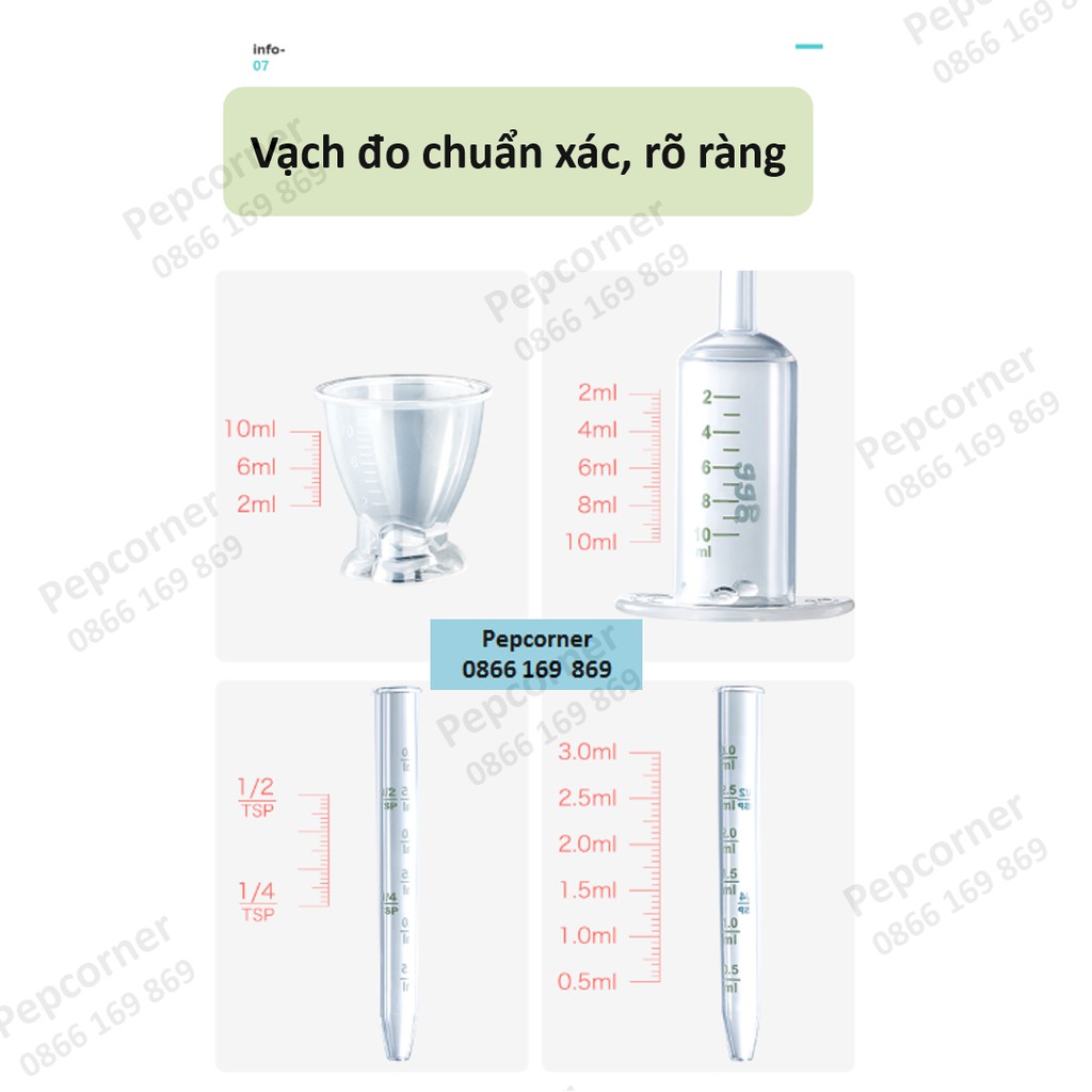 Dụng cụ bón thuốc bón sữa 3 chi tiết dạng xilanh đầu mềm