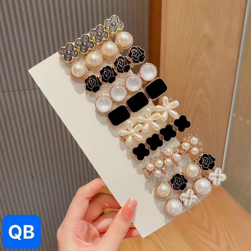 Kẹp tóc hình hoa đính ngọc trai giả thời trang cho nữ,KẸP TÓC NGỌC TRAI NỮ HÀN QUỐC