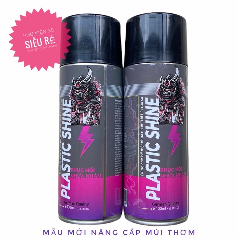 Combo 2 chai dưỡng nhựa nhám plastic SRAYKING CHÍNH HÃNG 400ml.