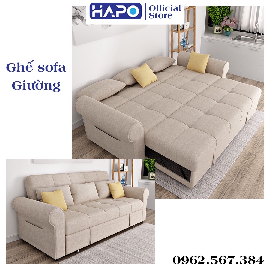 Ghế sofa giường loại 1m9 cao cấp gấp gọn đa năng thông minh.Giường sofa đa năng thông minh gấp gọn thành ghế loại 1m9
