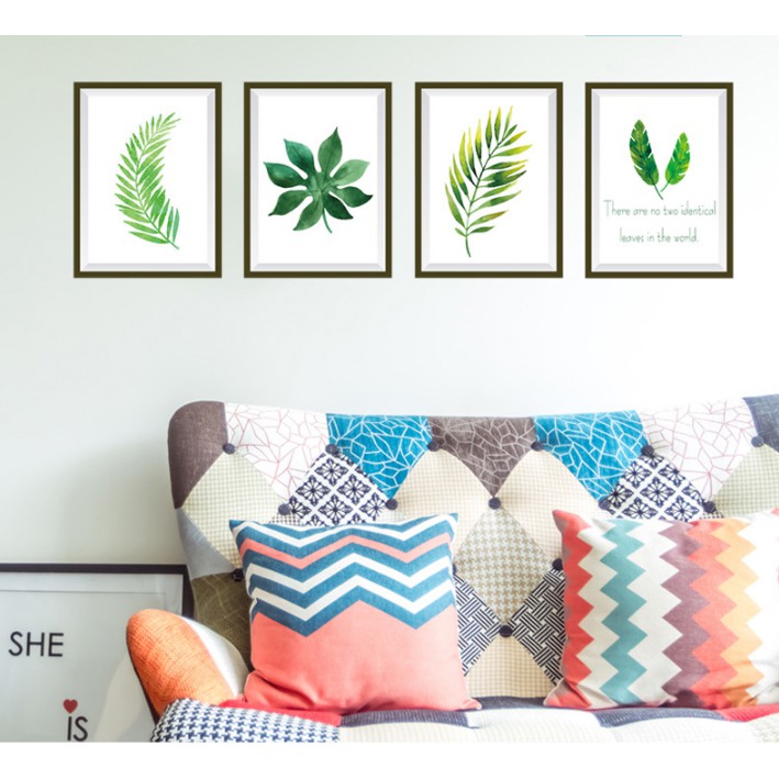 Decal trang tri 4 khung Cỏ sang trọng