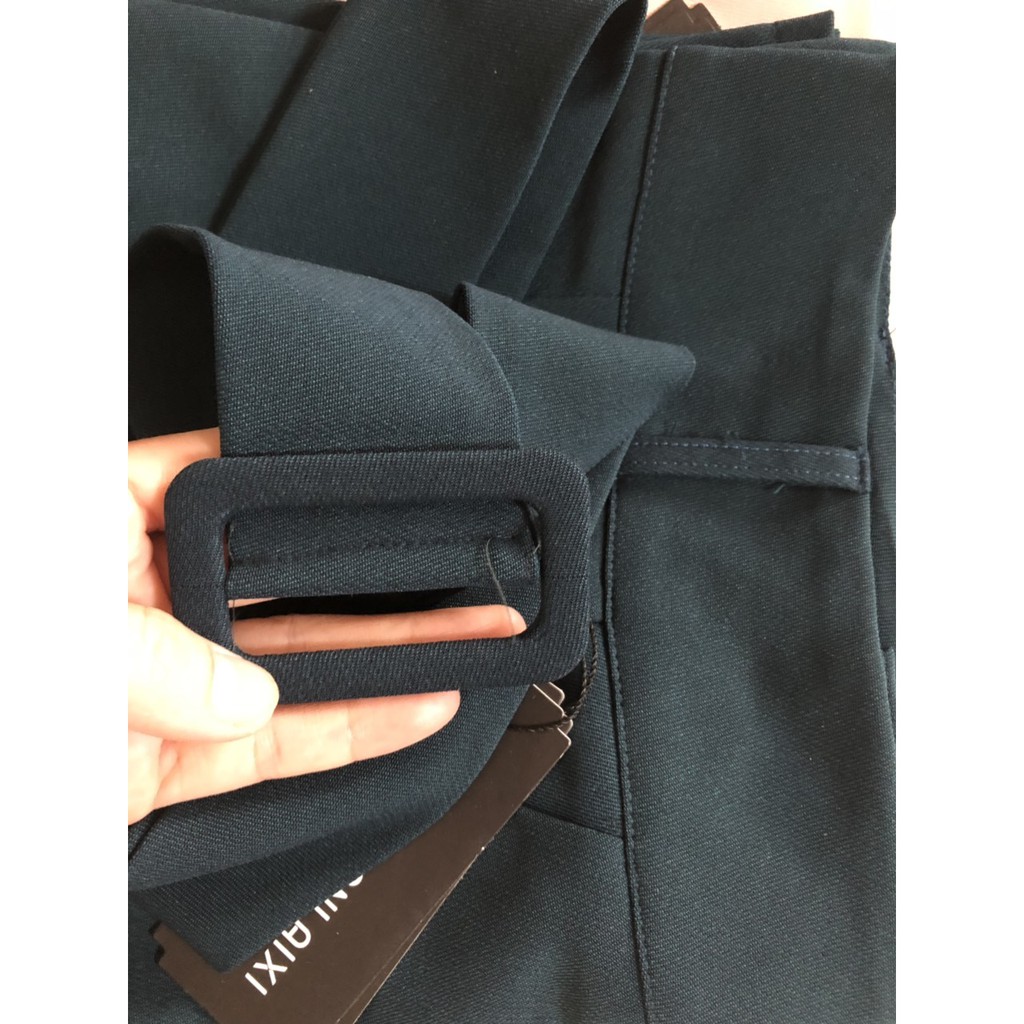 Quần Tây ống rộng cạp siêu cao kèm đai bọc vải chất tuyết mưa cao cấp | BigBuy360 - bigbuy360.vn