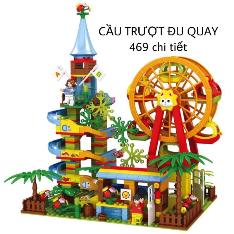 ORDER.- Bộ Lego Cầu trượt đu quay (có ảnh thật)