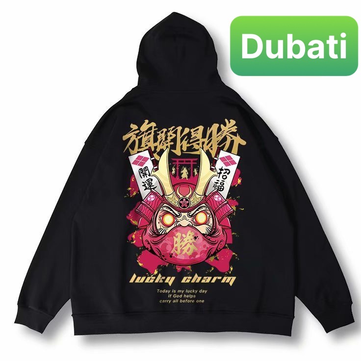ÁO HOODIE NAM NỮ CHẤT NỈ QUỶ ONI SAMURAI TAY DÀI FROM RỘNG PHONG CÁCH NHẬT BẢN- DUBATI FASHION