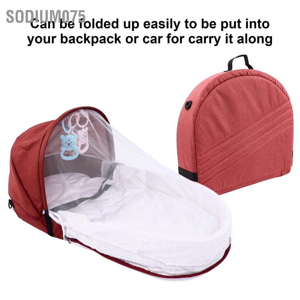 Có thể bán buôn Giường cũi trẻ em có thể gập lại Vải mềm Chống muỗi Di động Trẻ sơ sinh đi du lịch ngủ chăn Sodium075 Hàng giao ngay