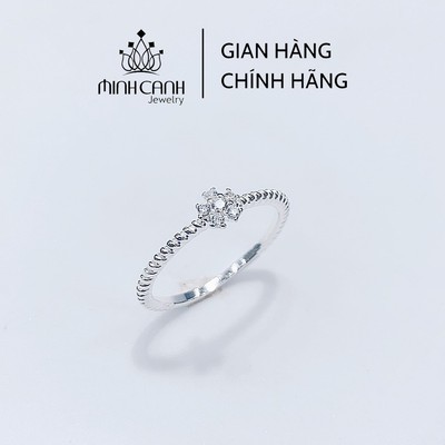 Nhẫn Bạc Ta Xoắn Hoa Nhỏ - Minh Canh Jewelry