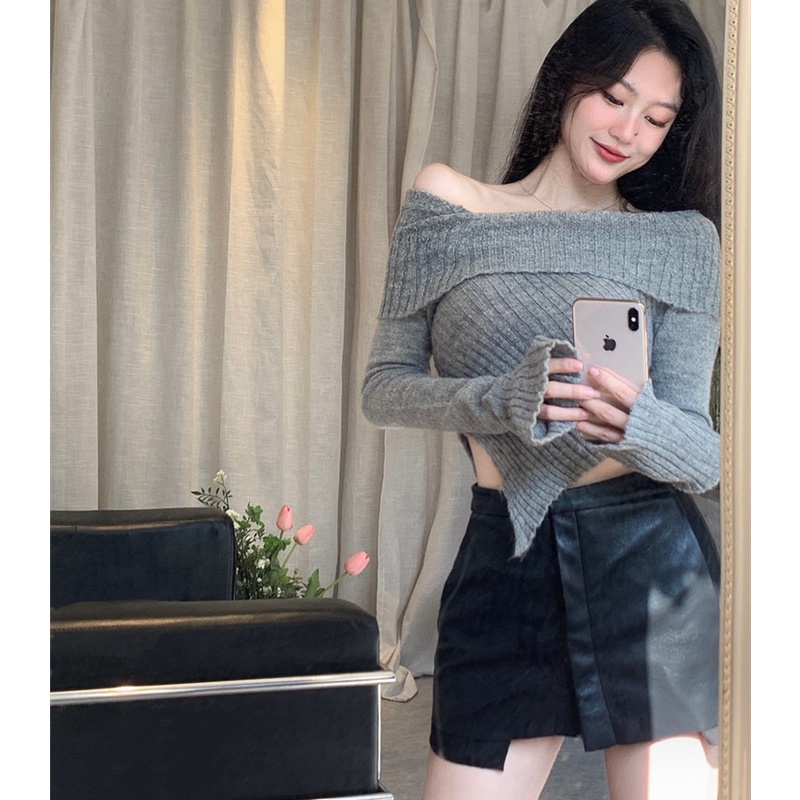 Áo Kiểu Tay Dài Trễ Vai Thời Trang Mùa Thu Cho Phái Nữ