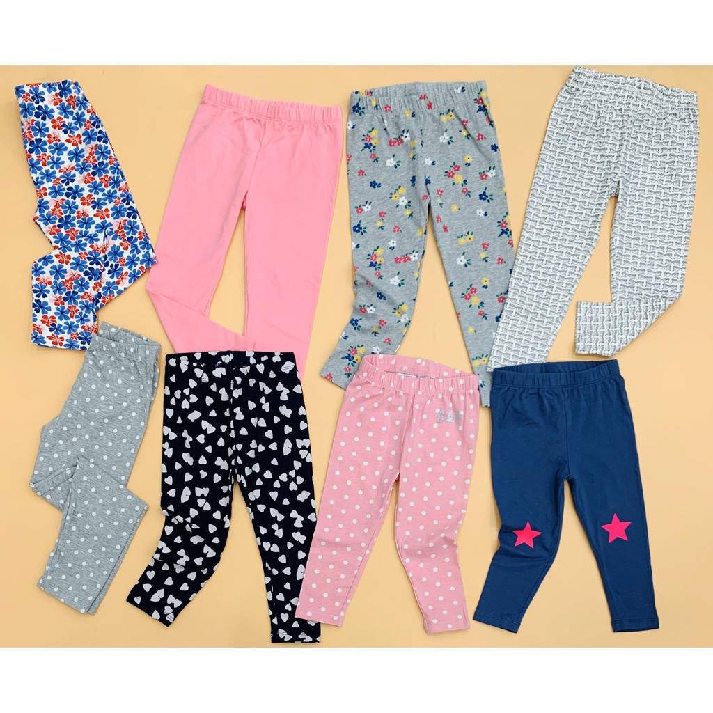 Sỉ Combo 10 Quần legging bé gái Baby Gap, size 0/3M - 5T. Việt Nam xuất xịn