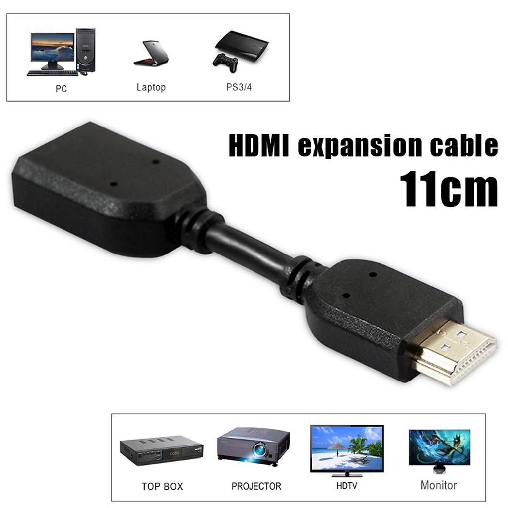 [Mã ELORDER5 giảm 10K đơn 20K] Đầu nối dài HDMI đực ra cái FullHD - dài 11cm