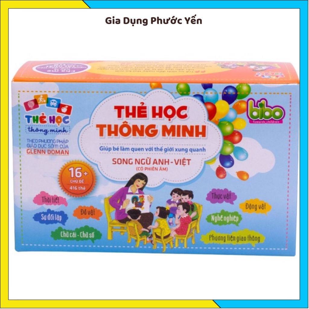 Bộ thẻ học song ngữ 16 chủ đề