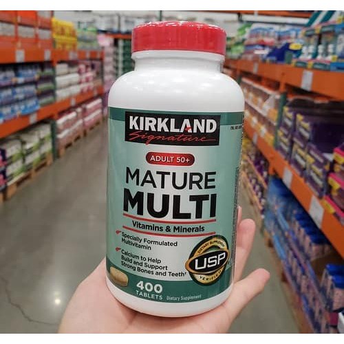 Vitamin tổng hợp Kirkland Mature Adults 50+ Multi 400 viên
