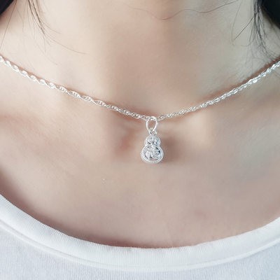 999 Sterling Bạc Mặt dây chuyền không chứa Vòng cổ cho nam giới và phụ nữ Mặt dây chuyền cổ điển Bạc Vòng đeo tay mặt dâ