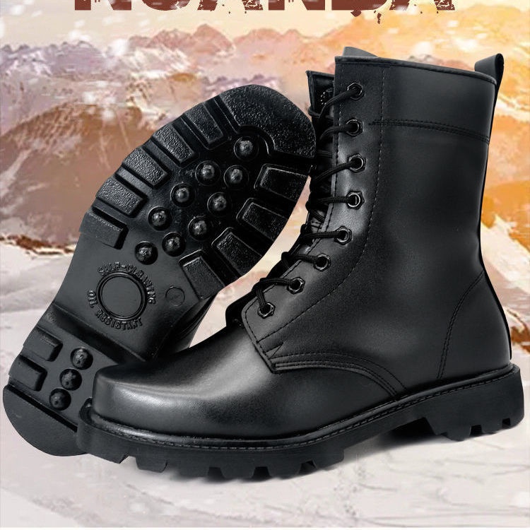 Ủng Martin Bằng Da Bò Cổ Cao Đế Thép Thời Trang Cho Nam