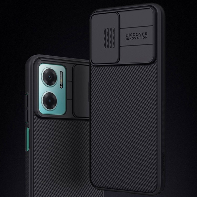 Ốp Điện Thoại Mỏng Có Nắp Trượt Bảo Vệ Ống Kính Máy Ảnh Cho Red mi Note 11E 5G
