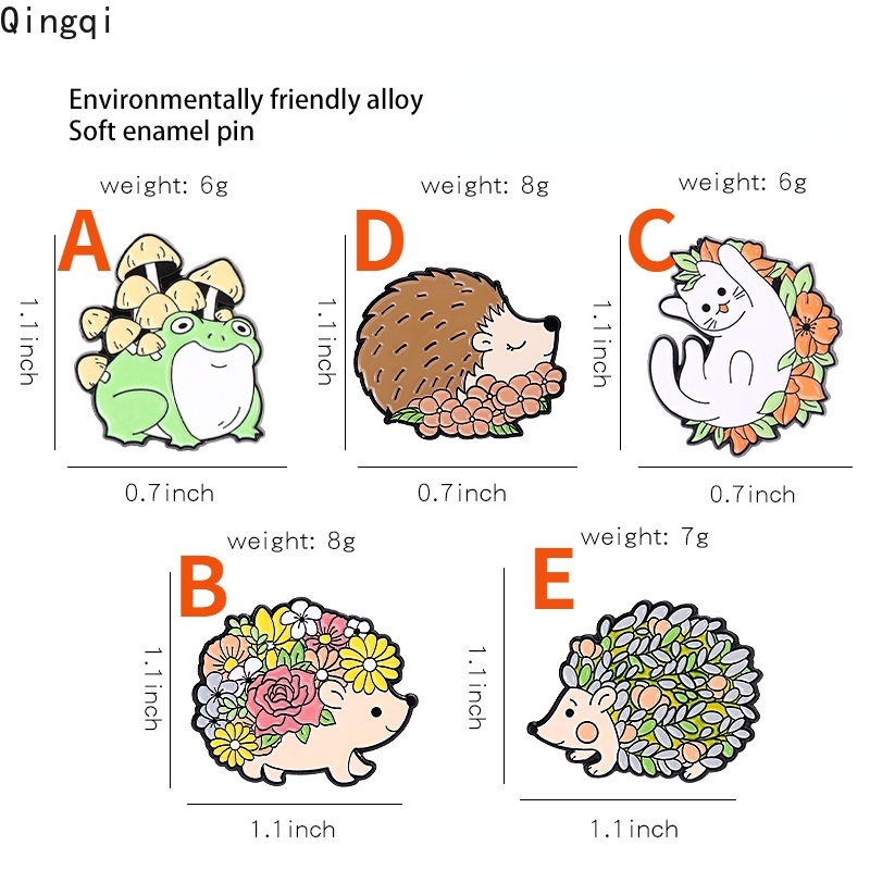 Ghim cài áo Miss Zoe hình nhím/ hoa/ mèo vui nhộn dễ thương cho bé