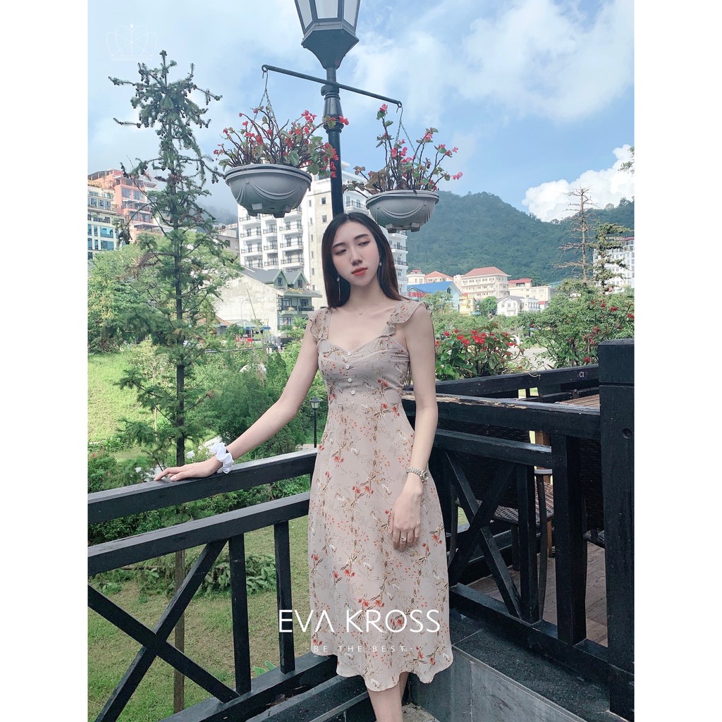 Váy đầm nữ cánh tiên voan hoa Emberly Dress EKS119 EVA KROSS | BigBuy360 - bigbuy360.vn