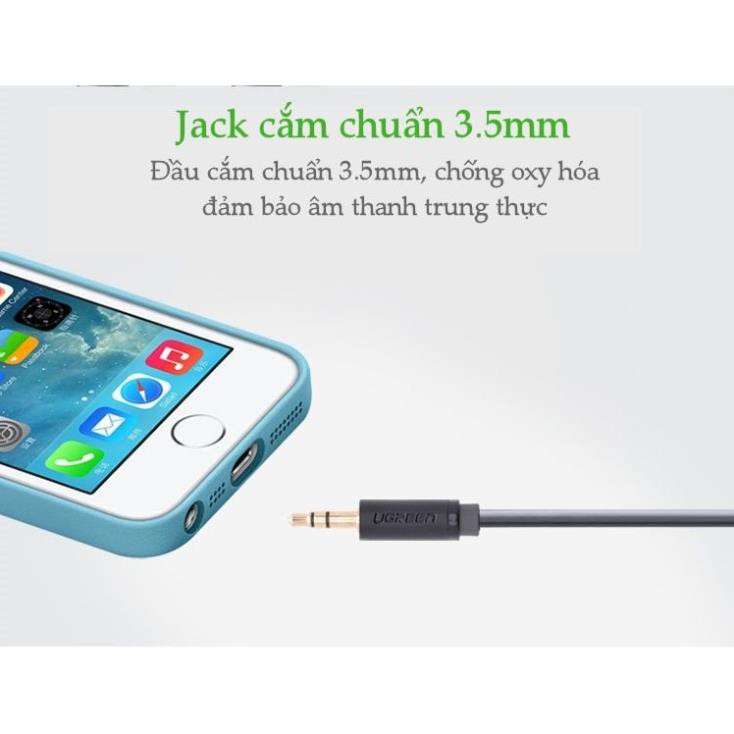 Cáp nối dài âm thanh hai đầu 3.5mm chính hãng UGREEN AV124 ✔HÀNG CHÍNH HÃNG ✔