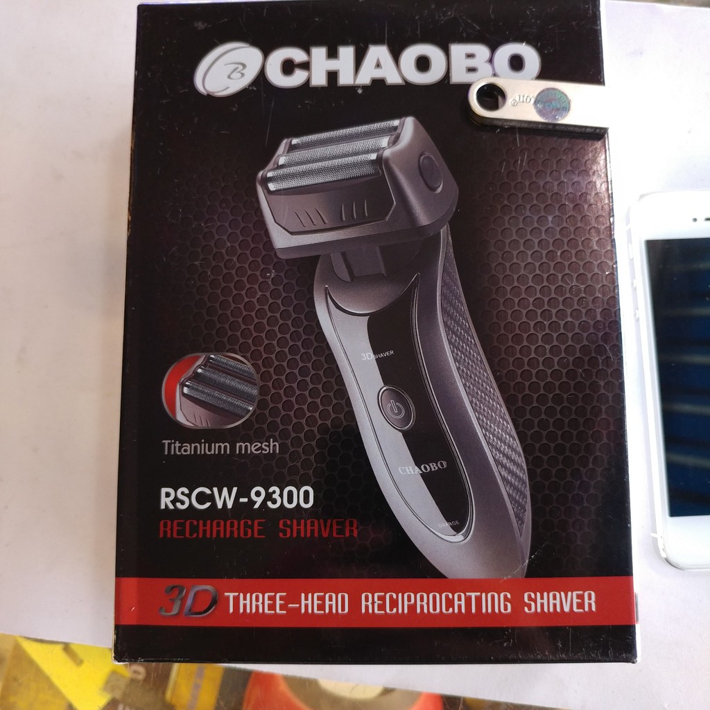 Máy cạo râu Chaobo RSCW-9300 lưỡi ba, nhập khẩu. giá rẻ nhất