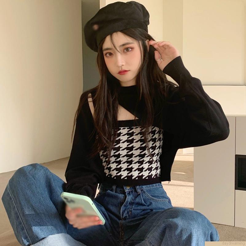 Áo Croptop tay dài thiết kế tôn dáng cho phái nữ