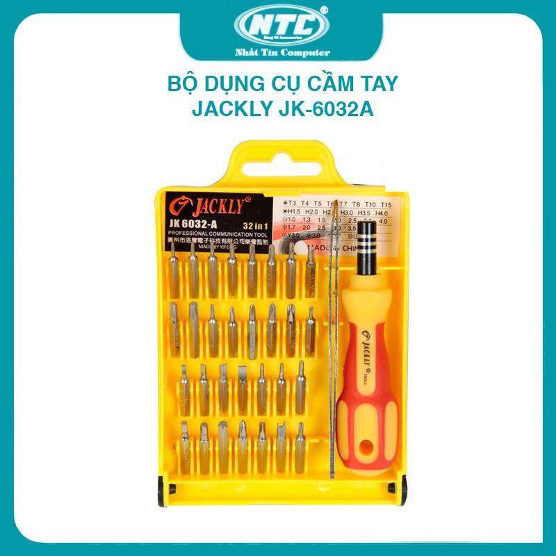 Bộ tua vít đa năng 32 chi tiết Jackly JK6032A (Cam) Nhất Tín Computer