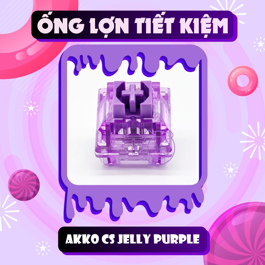 Akko Jelly Switch Lẻ (Black, White, Blue, Pink, Purple)