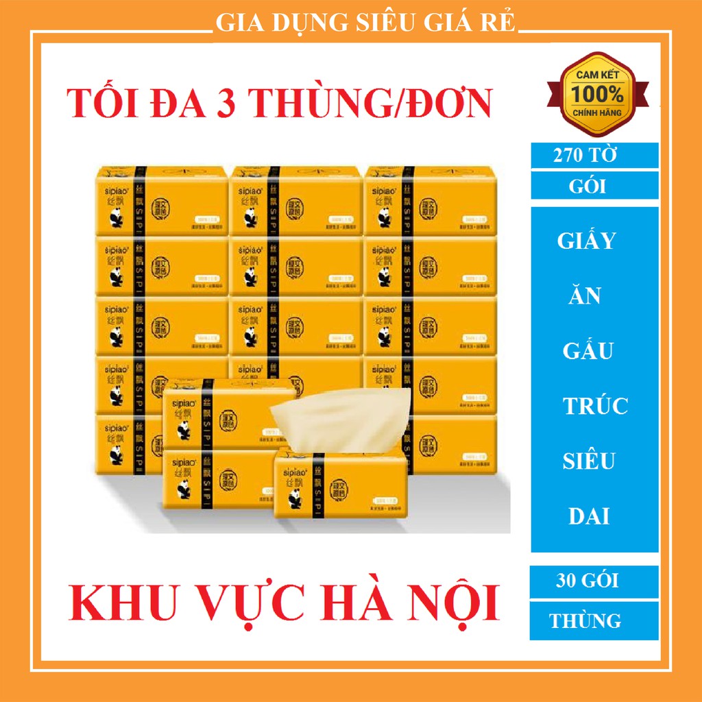 [Hàng Chuẩn] THÙNG 30 GÓI GIẤY ĂN GẤU TRÚC [ LOẠI 300 TỜ/GÓI ]