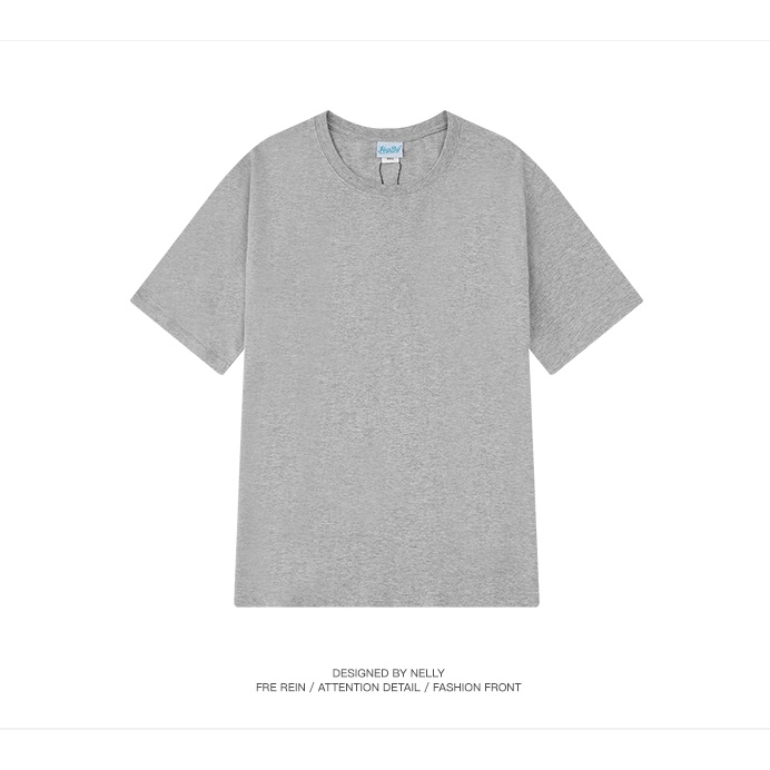 Áo phông Nelly cộc tay trơn màu xám nhạt