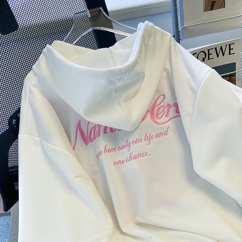 Áo Khoác Hoodie Thêu Hình Bướm Thời Trang Nữ Tính