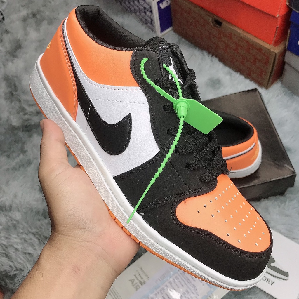 Giầy thể thao Air Jordan 1 Shattered Backboard, giày jordan cam đen cao cổ hàng cao cấp