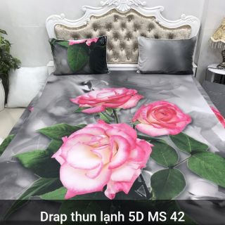 BỘ DRAP THUN LẠNH Ý 5D THÁI LAN CAO CẤP NHIỀU MẪU (INBOX CHỌN MẪU)
