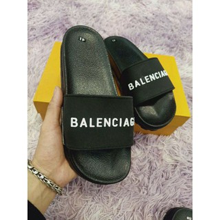  Dép thời trang nam quai ngang balencia ga đế cao 4cm mang êm chân mẫu hot 2021