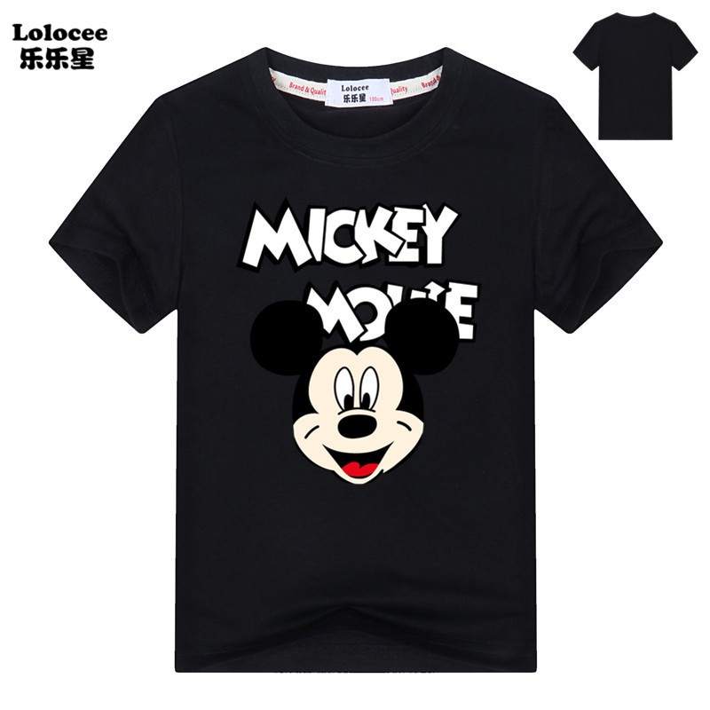 Áo thun trẻ em💖Áo cotton mát mịn In Hình chuột Mickey cho bé trai và bé gái - SSSHOP