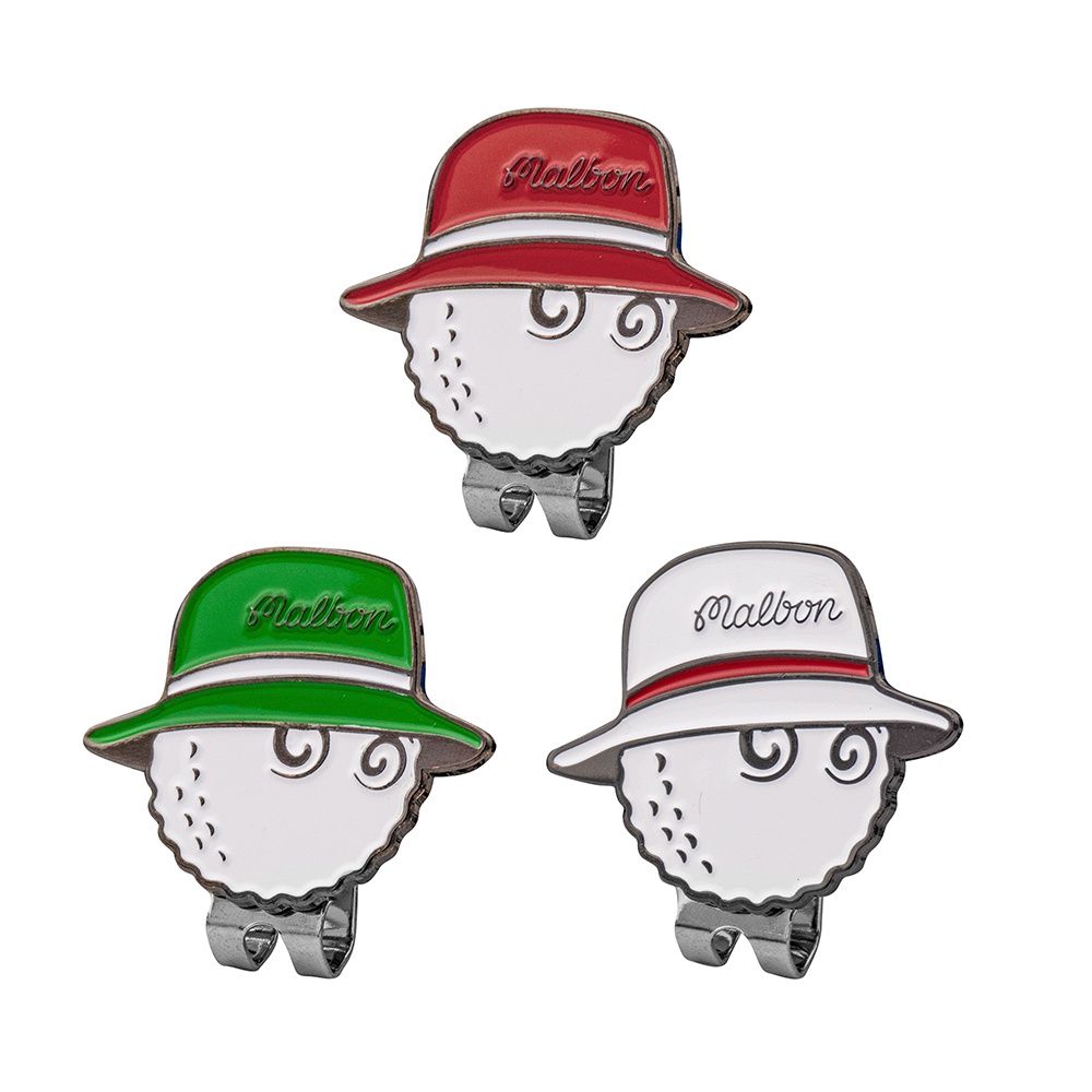 【Hàn Quốc】 Mũ gôn Malbon Kẹp gôn bằng kim loại Đánh dấu gôn từ tính Điểm đánh dấu quả bóng màu xanh lá cây Đồ dùng chơi gôn