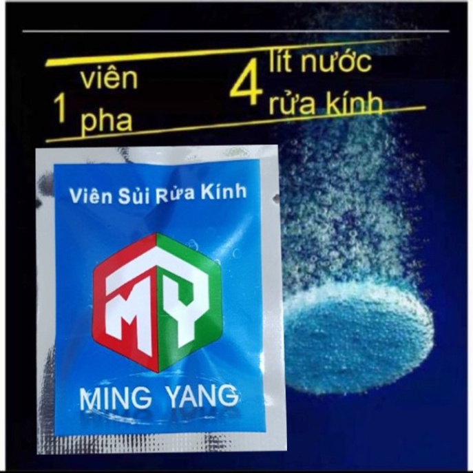 Viên sủi rửa kính ô tô MINH DƯƠNG (YANG), tẩy sạch kính, tạo hiệu ứng lá sen.