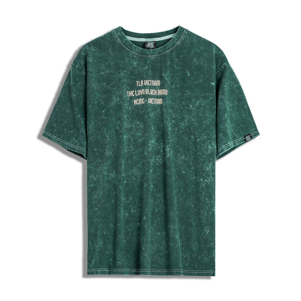 Áo thun tay lỡ ACID WASH, phông Unisex nam nữ, Cotton oversize form vừa, Màu xanh wash, TLB VIETNAM