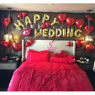 Bộ bóng trang trí phòng tân hôn, phòng cưới, tiệc cưới