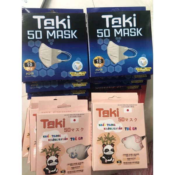 Khẩu Trang 5D Em Bé Từ 3-10 Tuổi hiệu TAKI [ Bao Chất Lượng ]