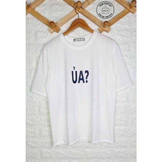 Áo thun Unisex chữ Ủa Áo phông nam nữ tay lỡ form dáng rộng freesize phong cách Hàn Quốc
