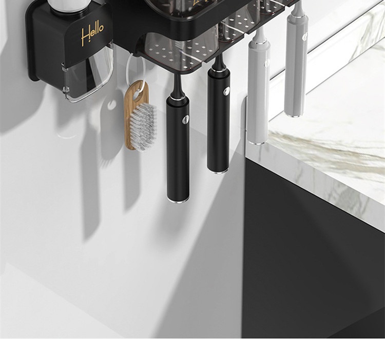 A-LIFE Giá Đỡ Bàn Chải Đánh Răng / Cốc Súc Miệng Gắn Tường Tiện Dụng Cho Gia Đình