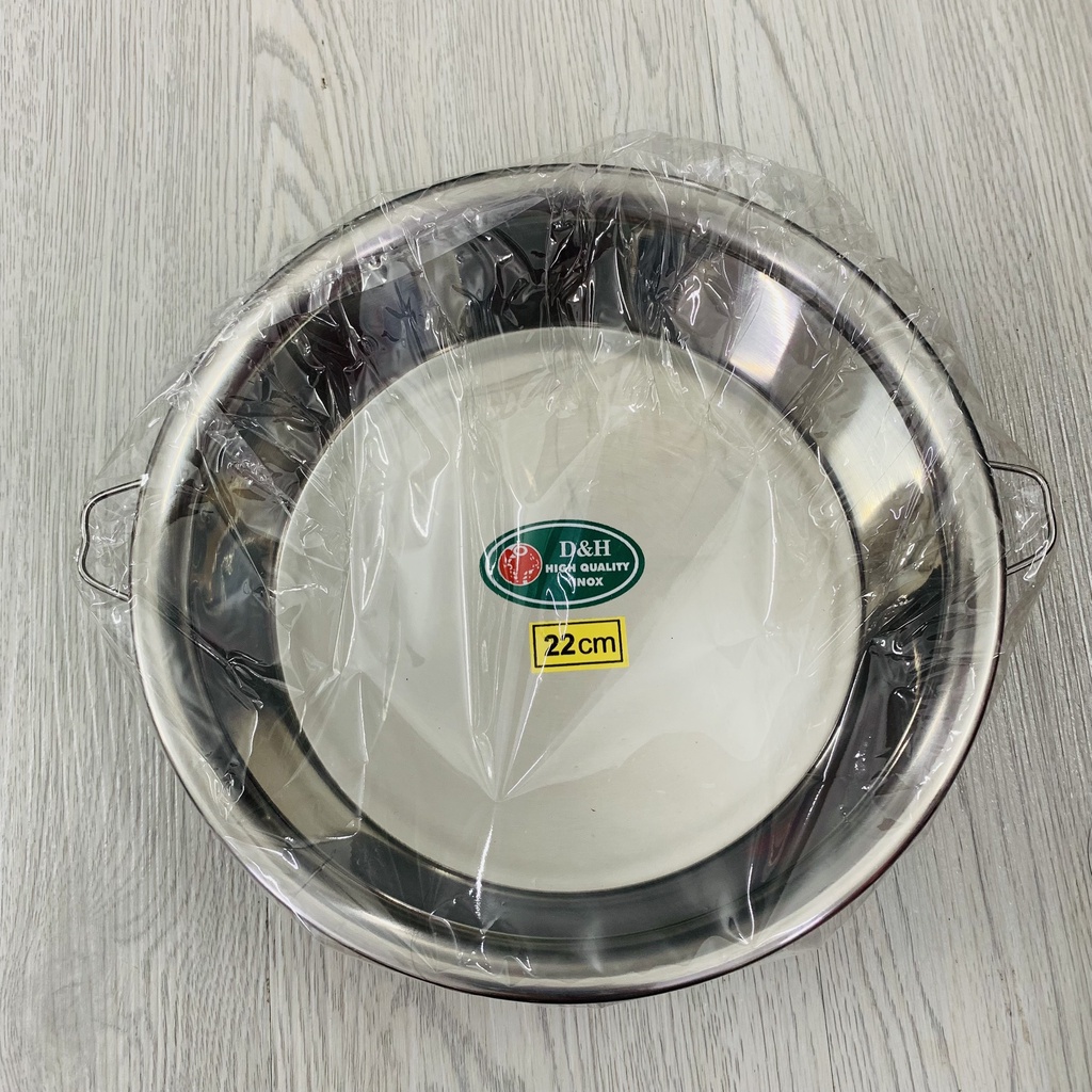 Khay inox, Khay inox tròn nhiều kích cỡ, Khây inox 304 tròn cao cấp, khay inox đựng topping