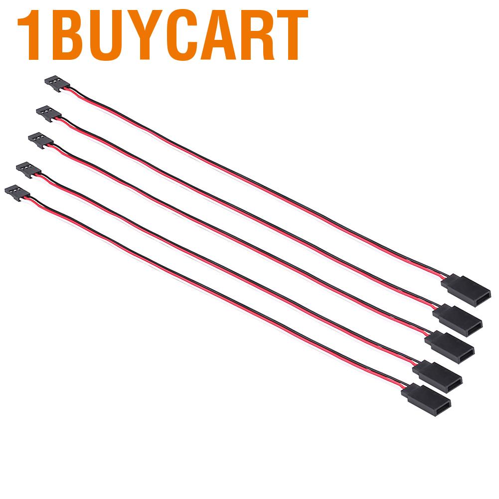 1buycart with 3 Pins Tough and Durable 5Pcs/Set Servo Extension Cable  Cord 3-Pin Male to Female for Rc Model Airplane