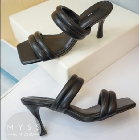 Giày guốc nữ 2 quai ngang chần chỉ 7 cm thời trang MYSS - SU147