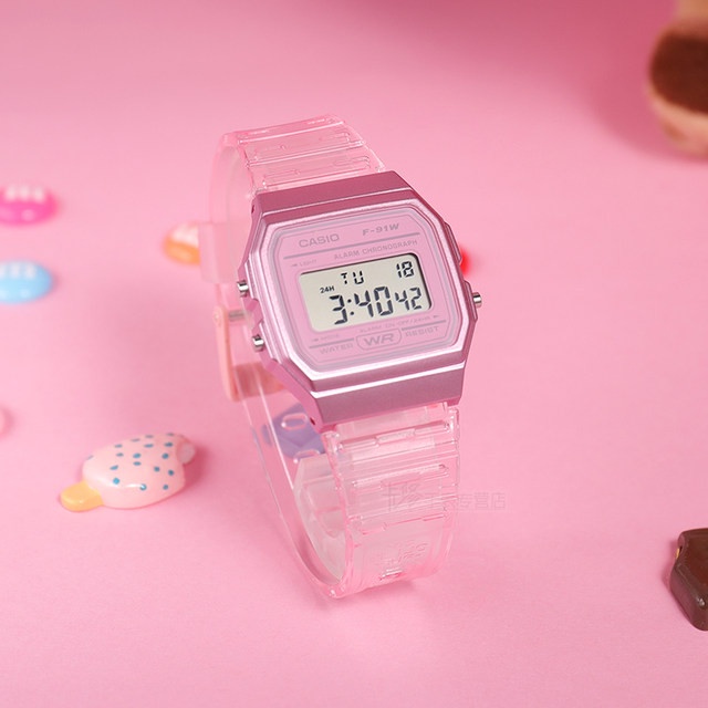 Đồng Hồ Casio Nữ Dây Nhựa F-91WS-4DF Chính Hãng
