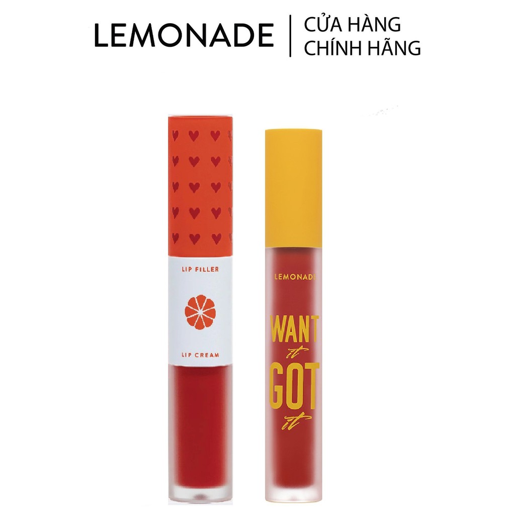 Combo 2 son kem lì Lemonade Perfect Couple Lip Love Edition 7.5g và Want It Got It Lipcream 5g | WebRaoVat - webraovat.net.vn