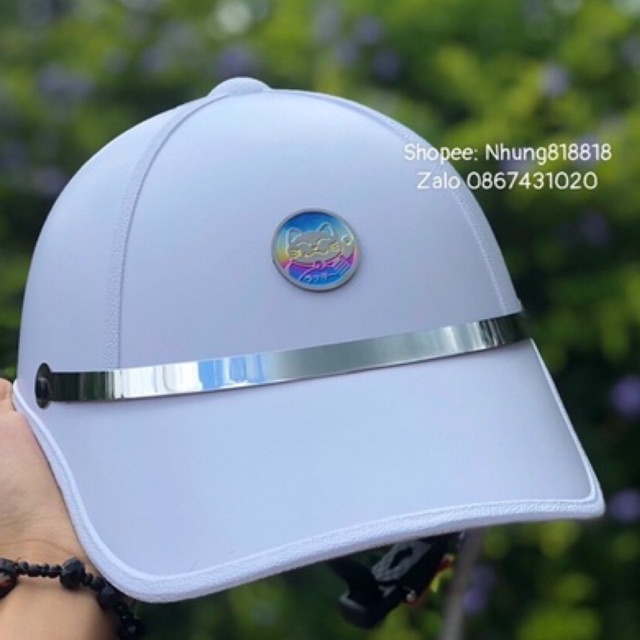 Nón kết bảo hiểm gắn tem mèo titan gr5 chuẩn loại 1 hotrend nam nữ mèo thần tài