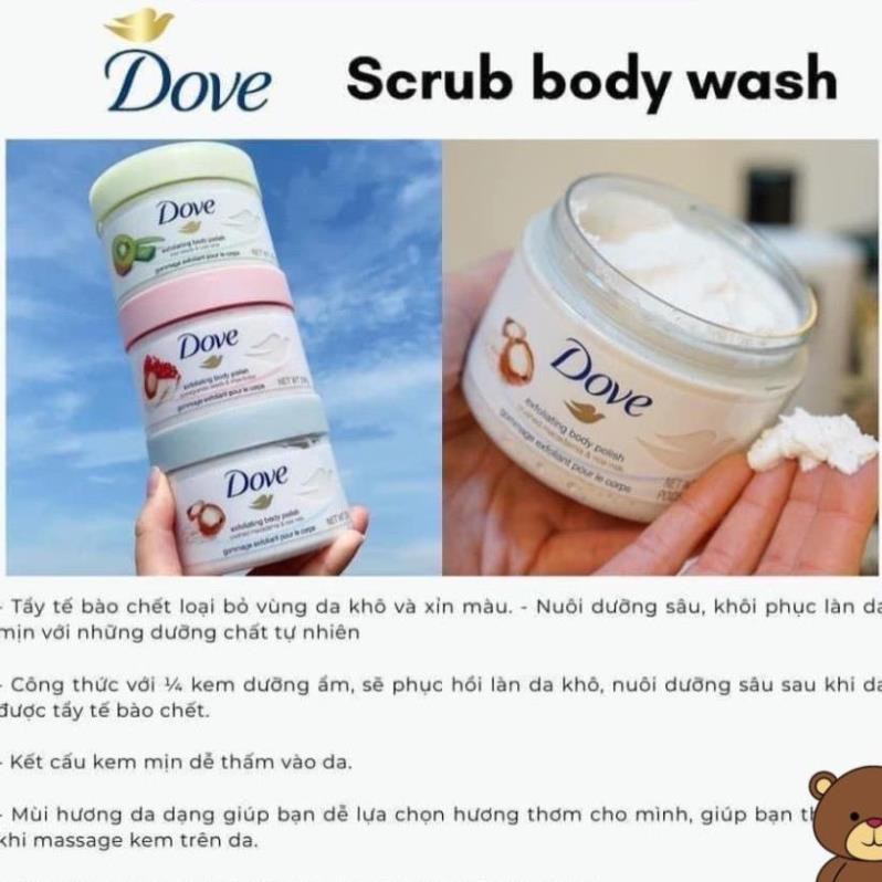 [HÀNG HOT] Tẩy da chết body DOVE giúp da mịn màng chiết xuất từ thiên nhiên hũ 50g